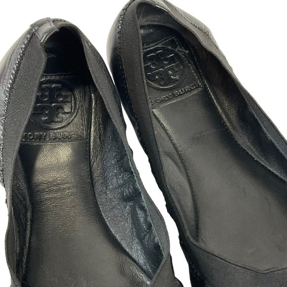 Tory Burch Shoes Womens Size 7.5 Black Caroline Mestico Slipper Soft Calf Flat - Picture 8 of 16